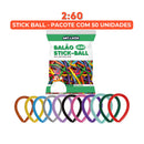 Art Latex Balão Stick Ball 2:60 Contém 50 Unidades