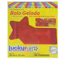 Luckyfest Embalagem para Bolo Gelado 20cm x 22cm  100 Unidades