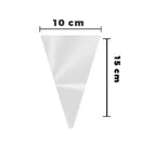 Albano Saco Plástico Cone Liso Incolor 10x15cm – Pacote Com 50 Unidades