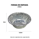 Mello Forma de Alumínio para Empada Grande 100ml Contém 100 Unidades
